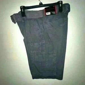 NWT Fission Cargo Shorts Mens 32 Tan Khaki Slide Belt  Inseam New NWT